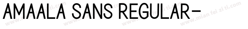 Amaala Sans Regular字体转换